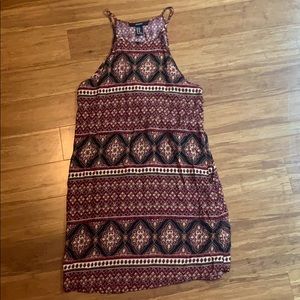 Black and maroon floral print dress 🌹 🌺 🌷